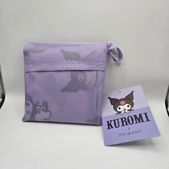 PRIMARK Kuromi Tote Bag Folding Foldaway Sanrio Purple New - Picture 5 of 6